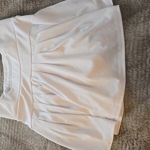 Pleated Back White Skirt Size Small